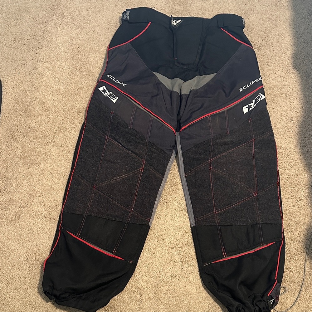 Eclipse Black and Red Paintball Pants